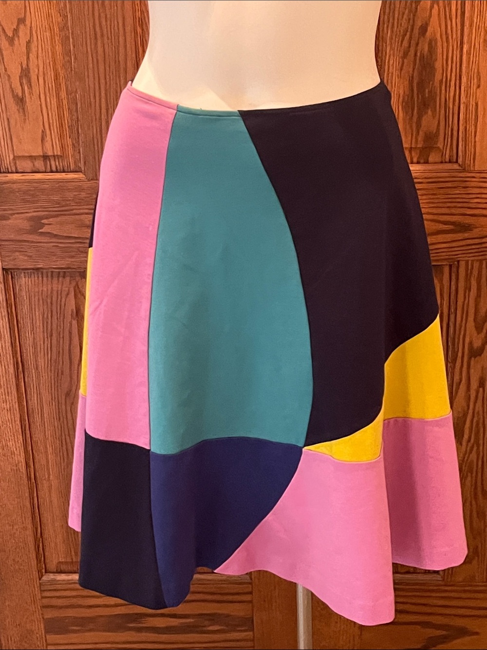 Boden Alice Ponte Colorblock Circle Swing Skirt. M
